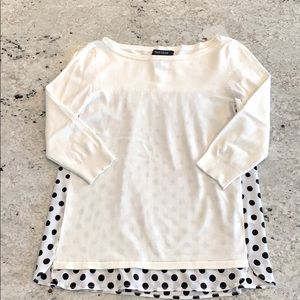 WHBM Polka dot sweater XS